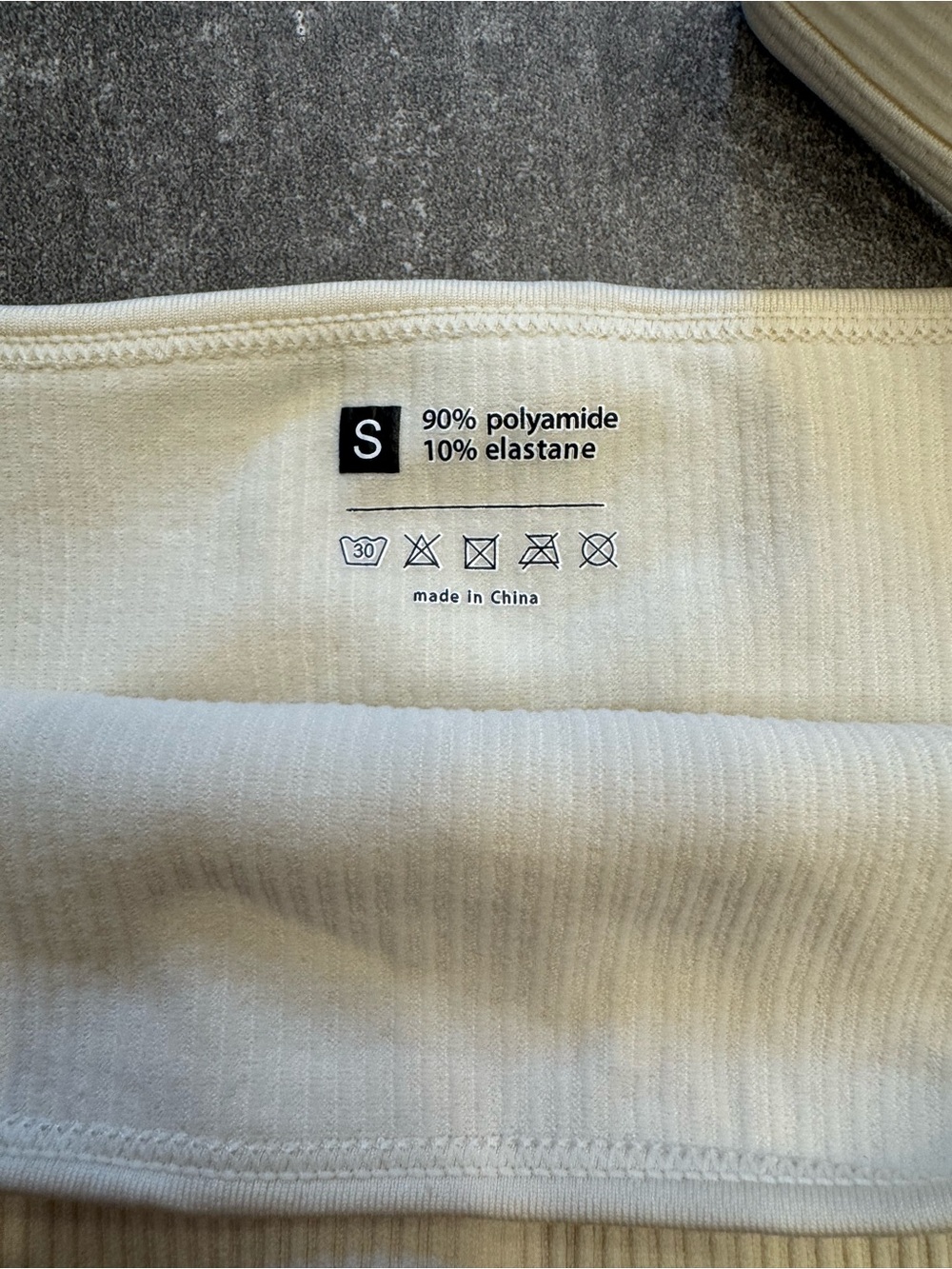 Cream Ribbed Square-Neck Tank Top - Picture 2 of 3